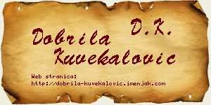 Dobrila Kuvekalović vizit kartica